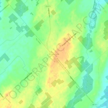 Carte topographique Balderson, altitude, relief