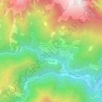 Carte topographique Maneille, altitude, relief
