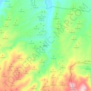 Carte topographique Rejano, altitude, relief
