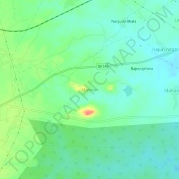 Carte topographique Mamon, altitude, relief