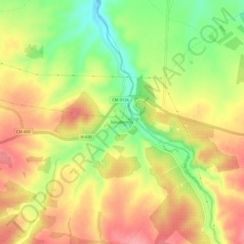 Carte topographique Sotuélamos, altitude, relief