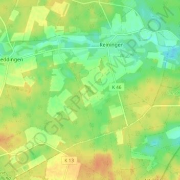 Carte topographique Jerusalem, altitude, relief