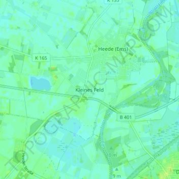 Carte topographique Kleines Feld, altitude, relief