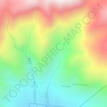 Carte topographique Finch Hatton Gorge, altitude, relief