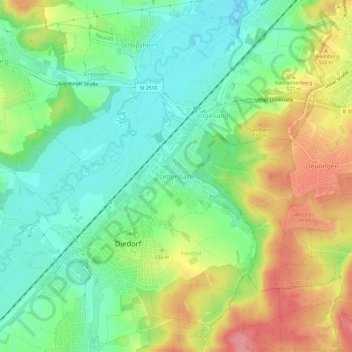 Carte topographique Lettenbach, altitude, relief