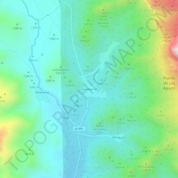 Carte topographique Torrebarrio, altitude, relief