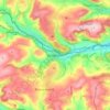 Carte topographique Knighton, altitude, relief