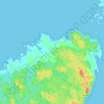 Carte topographique Bousd, altitude, relief