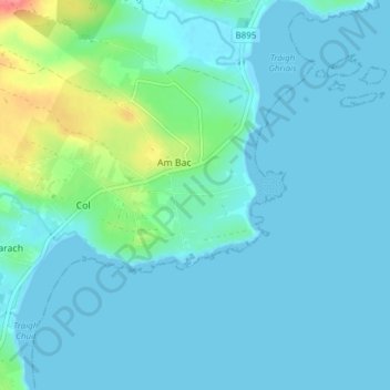 Carte topographique Bhatasgeir, altitude, relief
