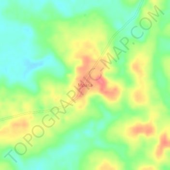 Carte topographique Mpasa, altitude, relief