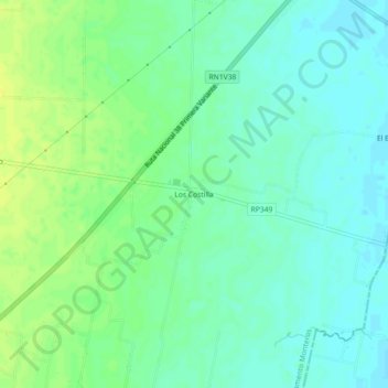 Carte topographique Los Costilla, altitude, relief