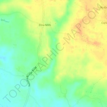 Carte topographique Fogg Dam, altitude, relief
