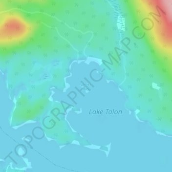 Carte topographique James Bay, altitude, relief