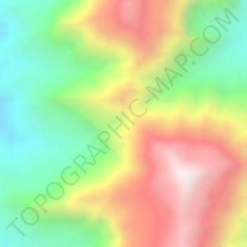 Carte topographique Yemit, altitude, relief