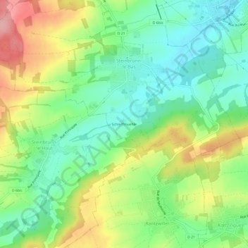 Carte topographique Schleiffmuehle, altitude, relief