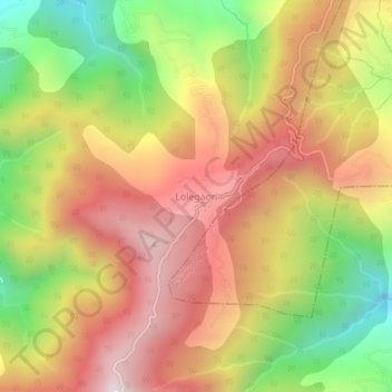 Carte topographique Lolegaon, altitude, relief