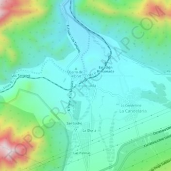 Carte topographique Rinconada, altitude, relief