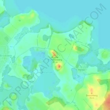 Carte topographique Kleiner Rummelsberg, altitude, relief