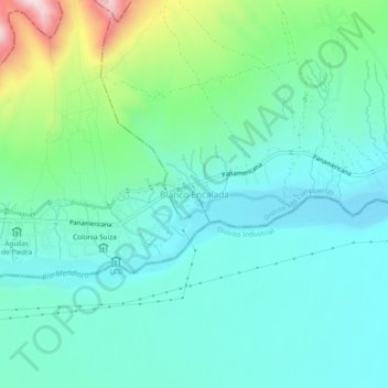 Carte topographique Blanco Encalada, altitude, relief