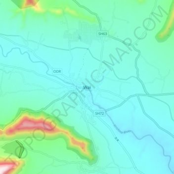 Carte topographique Wai, altitude, relief