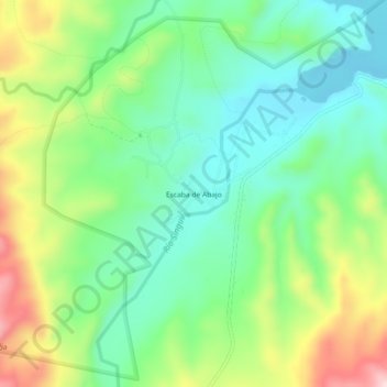 Carte topographique Escaba de Abajo, altitude, relief