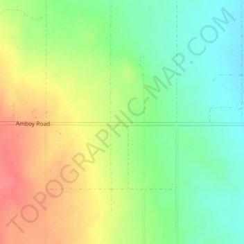 Carte topographique Wonder Valley, altitude, relief