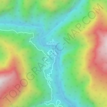 Carte topographique 村17, altitude, relief
