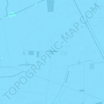 Carte topographique Corte Sant'Anna II, altitude, relief