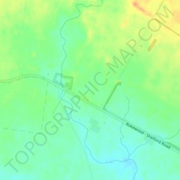 Carte topographique Warrambine, altitude, relief