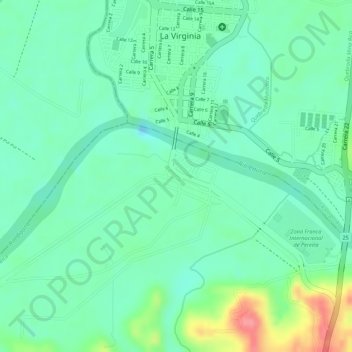 Carte topographique Caimalito, altitude, relief