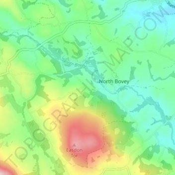 Carte topographique Olde Yard, altitude, relief