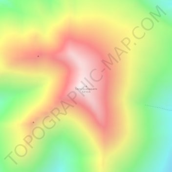 Carte topographique Cerro Guanaquero, altitude, relief