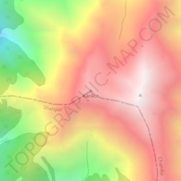Carte topographique Kankot, altitude, relief