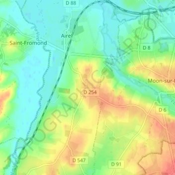 Carte topographique La Forge Fallot, altitude, relief