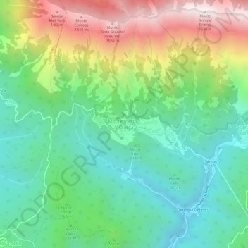 Carte topographique Monteaperta, altitude, relief