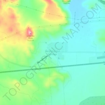 Carte topographique Jacumba Hot Springs, altitude, relief