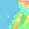 Carte topographique Craobh Haven, altitude, relief