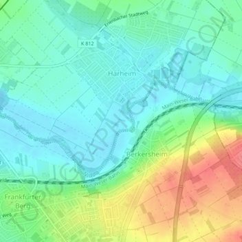 Carte topographique Im Kalk, altitude, relief