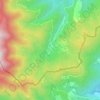 Carte topographique Las Illas, altitude, relief