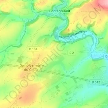 Carte topographique La Maisonnette, altitude, relief