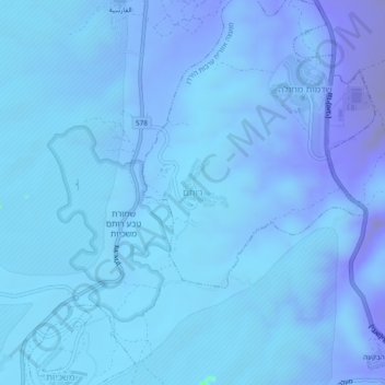 Carte topographique Rotem, altitude, relief