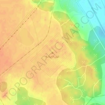 Carte topographique Tulul al Habbaniyah, altitude, relief
