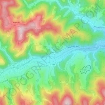 Carte topographique Musloch, altitude, relief