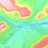 Carte topographique Warm Springs, altitude, relief