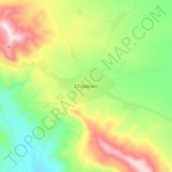 Carte topographique Chinaksen, altitude, relief