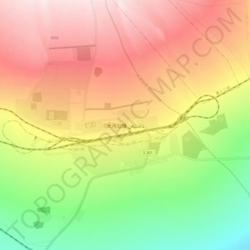 Carte topographique 大河沿镇, altitude, relief