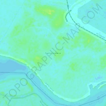 Carte topographique Puerto Constanza, altitude, relief