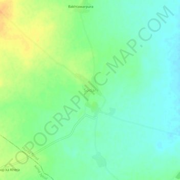 Carte topographique Sodar, altitude, relief