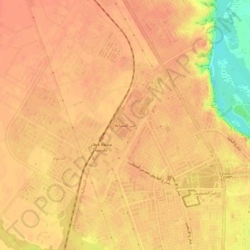 Carte topographique Hayy as Sinaah, altitude, relief
