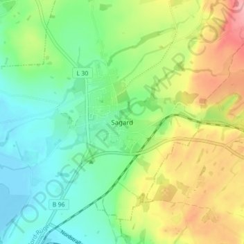 Carte topographique Sagard, altitude, relief